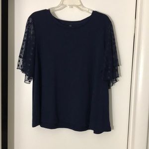 Womens Sheer Sleeved Top